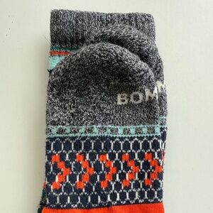 NWOT BOMBAS Unisex Multicolor Gray Calf Socks Size M 1 Pair
